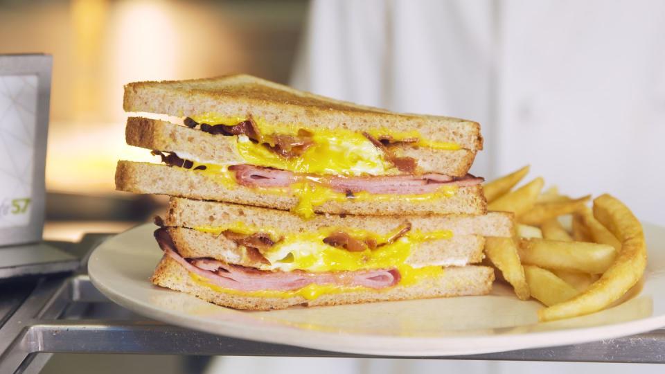 Junior's Egg-in-a-Hole Grilled Cheese