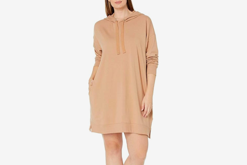 The Drop Long-Sleeve Hooded Mini Sweatshirt Dress