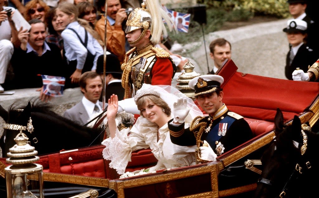 Diana, Princess of Wales, wearing the Spencer Tiara on her wedding day (PA) (PA Archive)