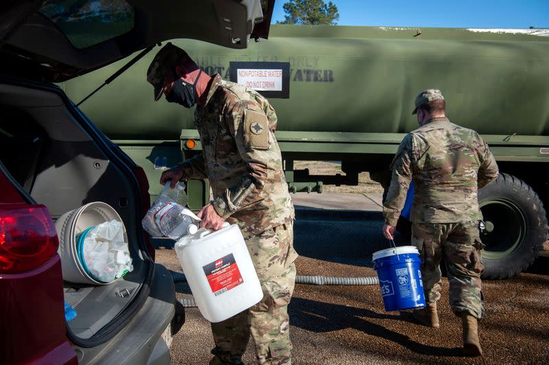 FILE PHOTO: Water shortage due to a recent bout of cold weather stretches into a third week in Jackson