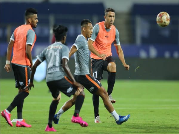 Goa players training ahead of their fixture against Kerala (Photo/ ISL)