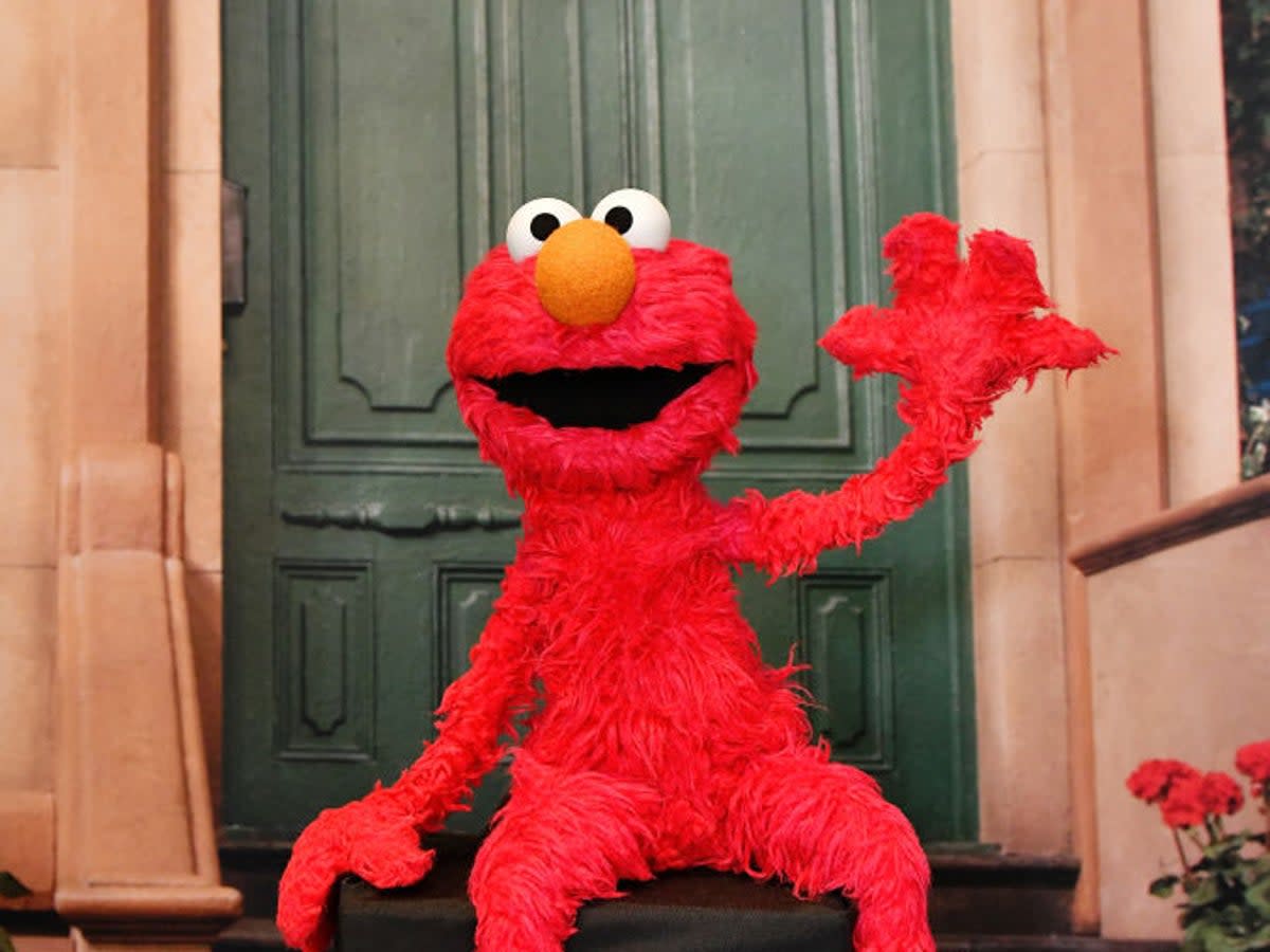 Elmo poses at a photo booth in New  York City (Craig Barritt/Getty for Headspace)