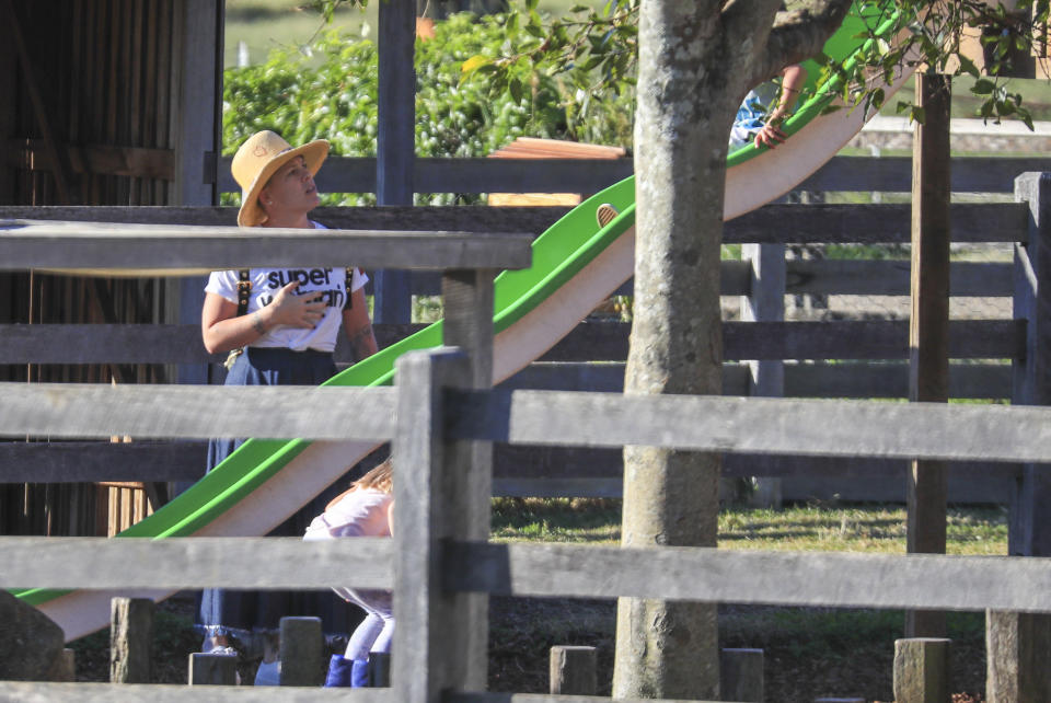 Pink enjoys downtime in Byron Bay with husband Carey Hart and daughter Willow