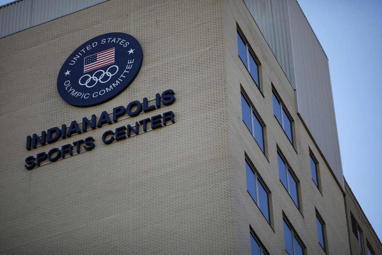 INDIANAPOLIS, IN - NOVEMBER 06: The offices of USA Gymnastics and the US Olympic Committee are seen on November 6, 2018 in Indianapolis, Indiana. The committee announced its intention to revoke USA Gymnastics' status as the national governing body in continuing fallout from the Dr. Larry Nassar scandal. (Photo by Aaron P. Bernstein/Getty Images)