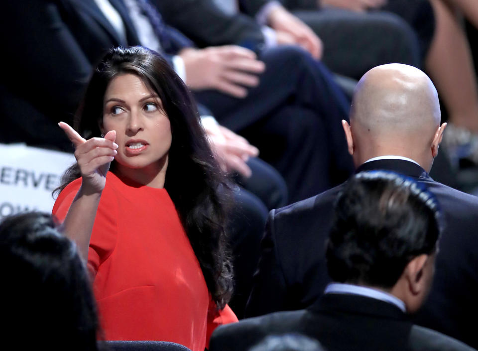 Home Secretary Priti Patel during the Conservative Party Conference at the Manchester Convention Centre. (Photo by Peter Byrne/PA Images via Getty Images)