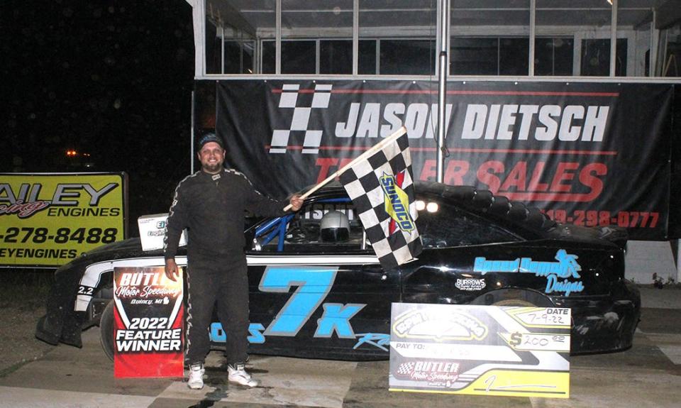 Cody Kipp is all smiles after bringing home the victory in the RMP Trucking FWD Division