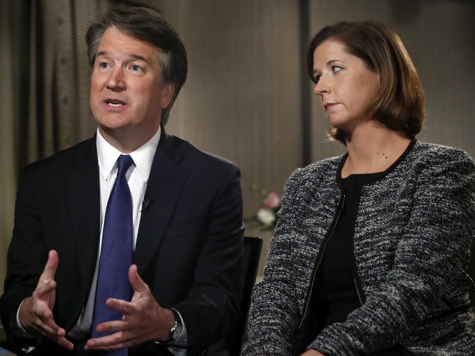 Brett Kavanaugh sitting beside wife Ashley tells Fox News: 'I'm not going anywhere' over sexual misconduct allegations
