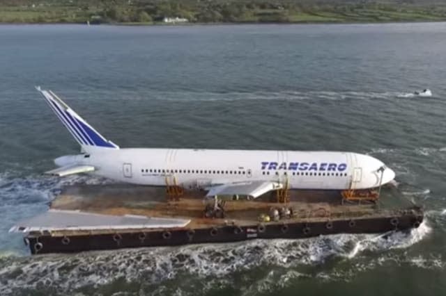 Is it a plane or a boat? Boeing 767 sets sail to Ireland