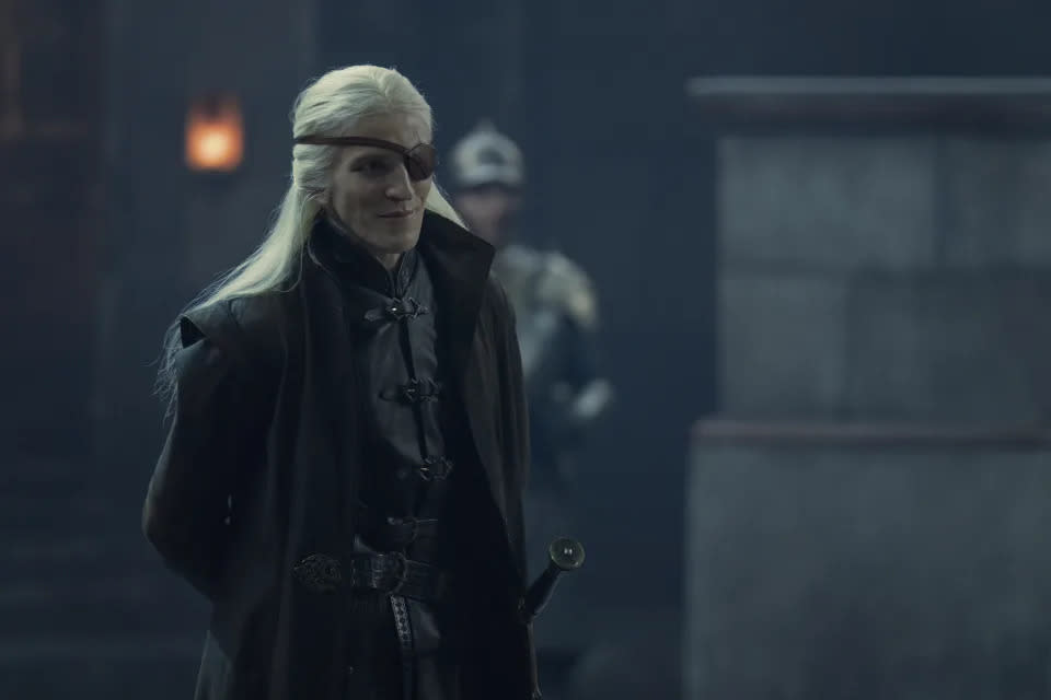 Ewan Mitchell als Prinz Aemond Targaryen in der ersten Staffel von „House of the Dragon“. (HBO/Sky)