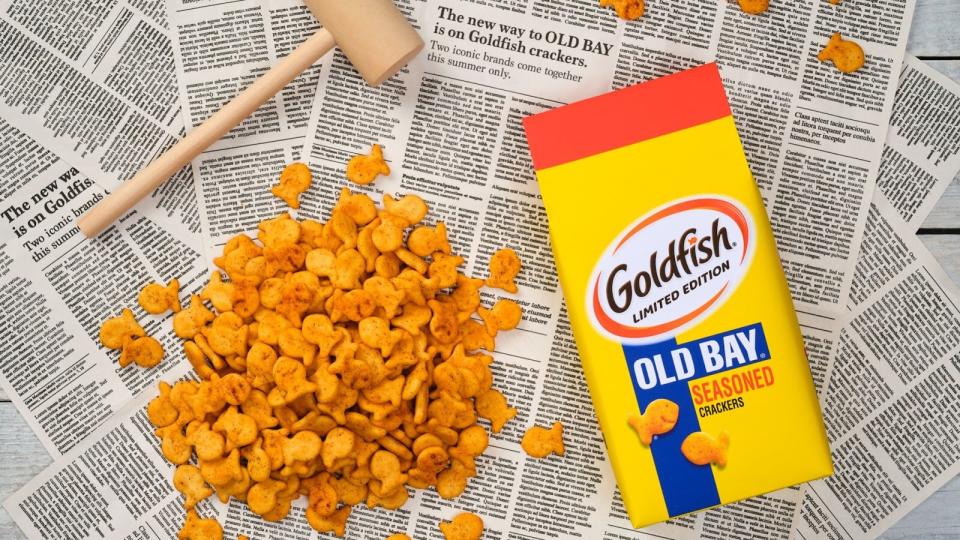 OLD BAY Seasoned Goldfish Newspaper