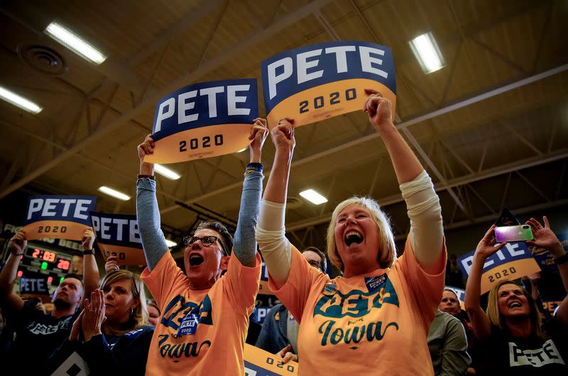 Pete Buttigieg, Democratic presidential candidate and former South Bend, Indiana mayor attends a campaign event in Davenport