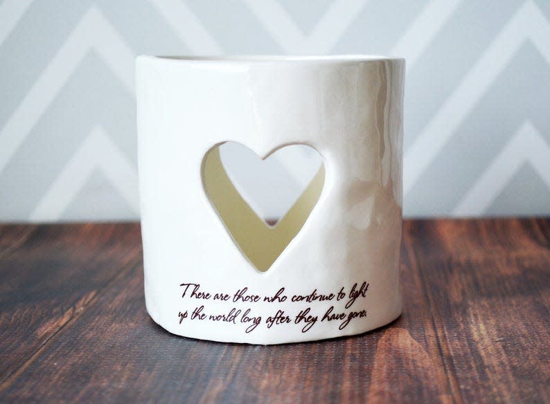 Sympathy Heart Candle
