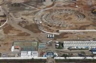 REFILE - CORRECTING VENUE The construction site of the Rio 2016 Olympic Park is pictured from above in Rio de Janeiro June 27, 2014. REUTERS/Ricardo Moraes (BRAZIL - Tags: SPORT OLYMPICS BUSINESS CONSTRUCTION)