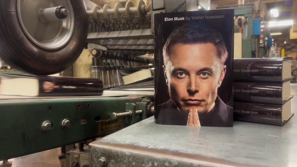 Walter Isaacson's latest book, published by Simon & Schuster (a division of Paramount Global), is a biography of the adventurous high tech businessman Elon Musk.  / Credit: CBS News