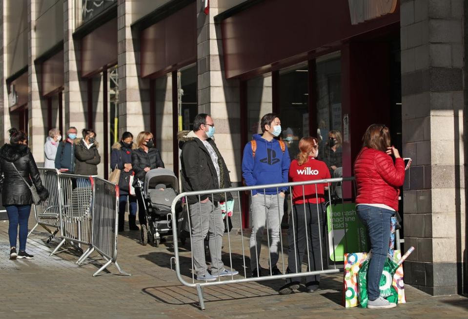 People queuing at Wilko (Danny Lawson/PA) (PA Archive)