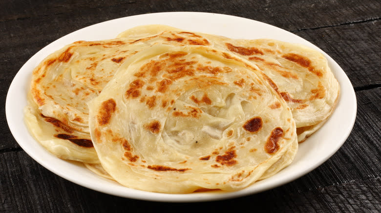 many paratha on a plate