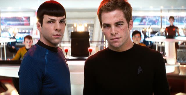 <p>Paramount Pictures</p> Zachary Quinto and Chris Pine in 'Star Trek'