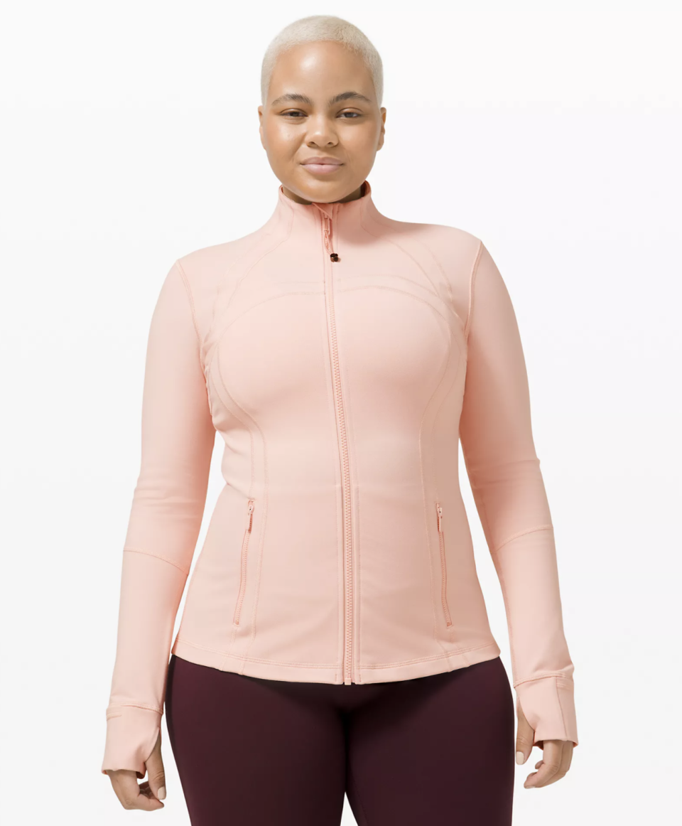 Lululemon Define Jacket in Pink Mist (Photo via Lululemon)