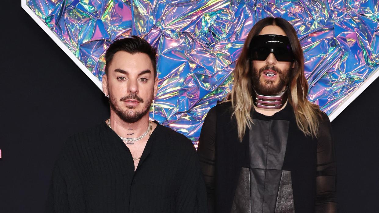 shannon leto and jared leto of thirty seconds to mars attend the 2023 mtv video music awards at the prudential center on september 12, 2023 in newark, new jersey