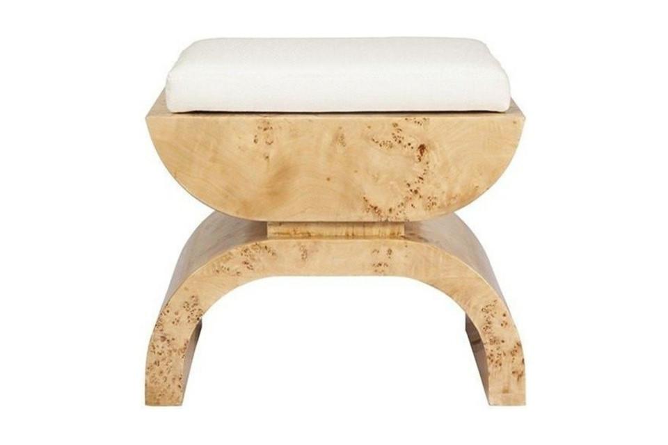 <a rel="nofollow noopener" href="https://www.houzz.com/product/86505625-biggs-burl-stool-by-worlds-away-transitional-accent-and-garden-stools" target="_blank" data-ylk="slk:SHOP NOW;elm:context_link;itc:0;sec:content-canvas" class="link ">SHOP NOW</a>: Biggs Burl Stool by Worlds Away, $930, houzz.com