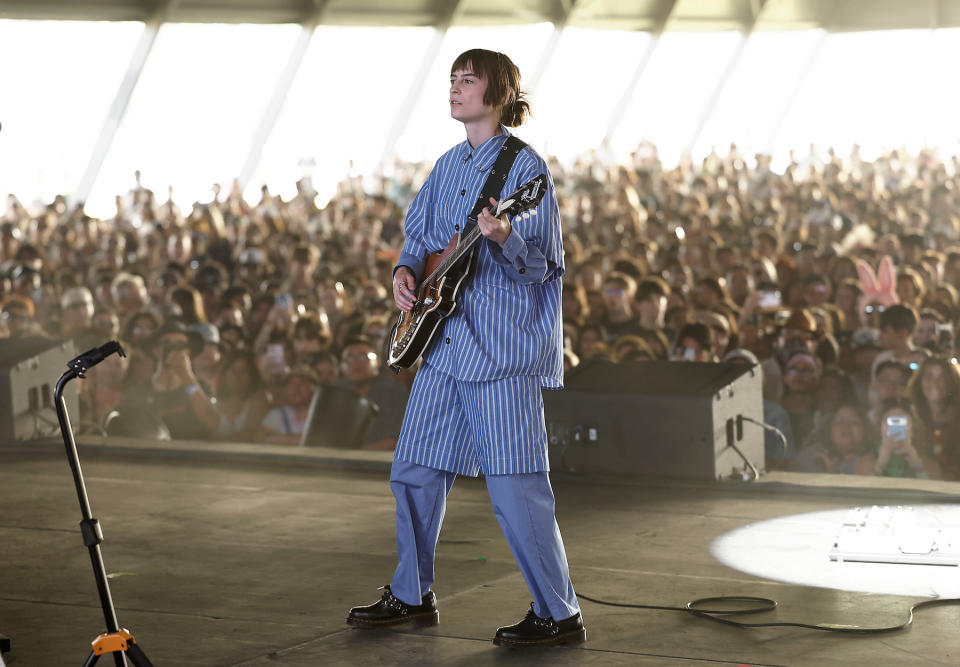 INDIO, CALIFORNIA - APRIL 12: (FOR EDITORIAL USE ONLY) Faye Webster performs at the Mojave Tent during the 2024 Coachella Valley Music and Arts Festival at Empire Polo Club on April 12, 2024 in Indio, California. (Photo by Frazer Harrison/Getty Images for Coachella)