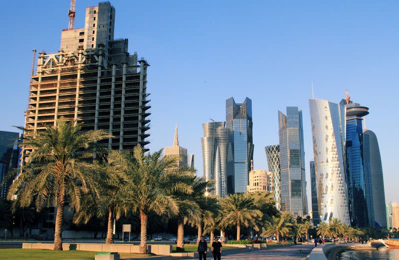 FILE PHOTO: A general view of the Corniche Towers is seen in Doha