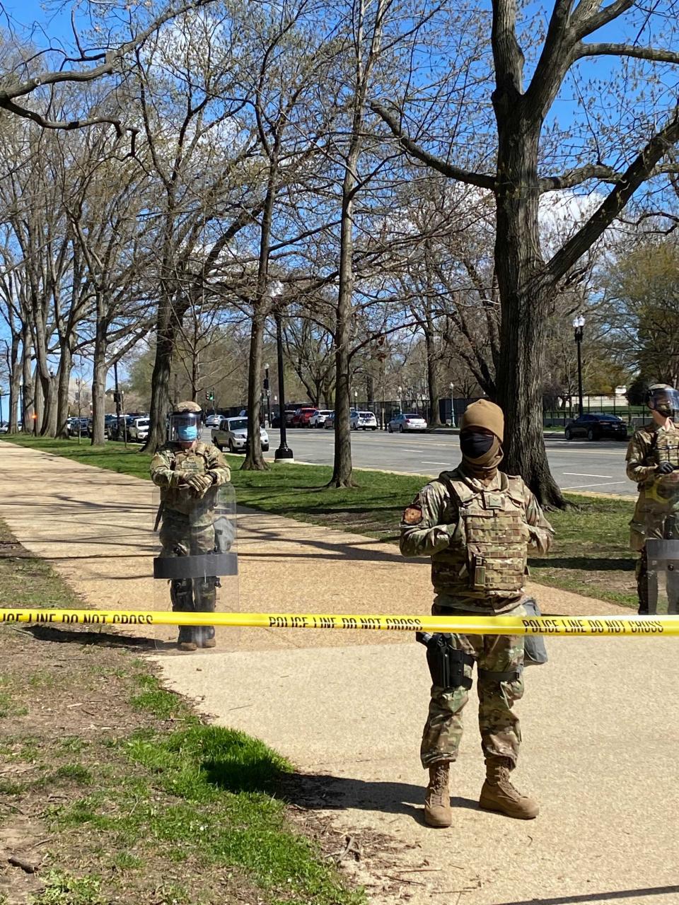 National Guard troops deployed near the Capitol