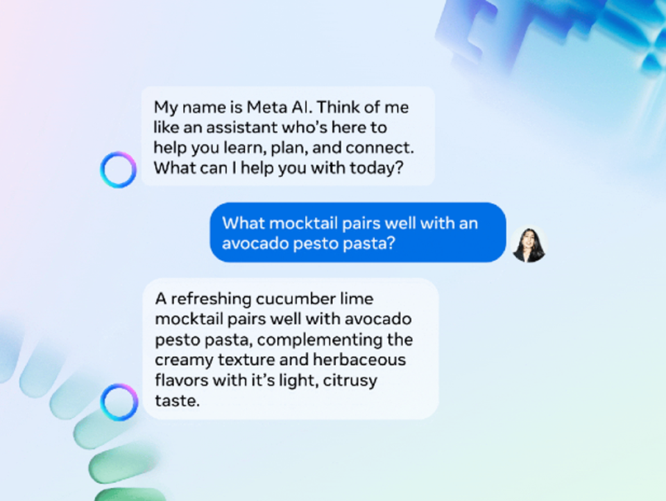 Meta’s AI assistant can provide up-to-date information from the web (Meta)