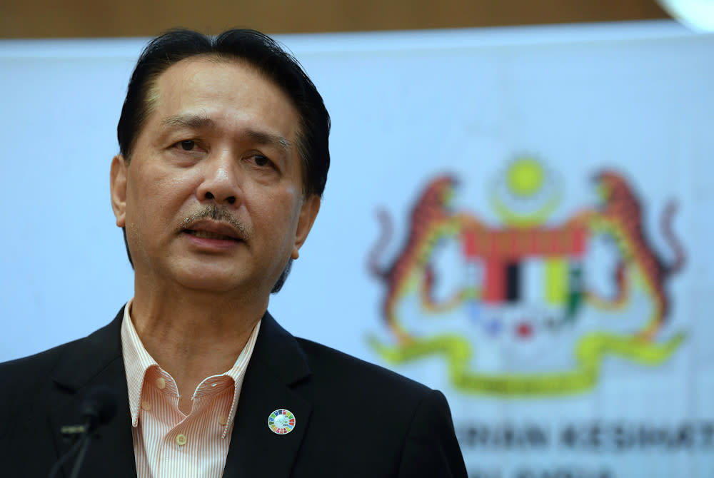 Health Director-General Datuk Dr Noor Hisham Abdullah said six imported cases involve two Malaysians and four foreigners who caught the infection abroad and tested positive upon arriving here. — Bernama pic