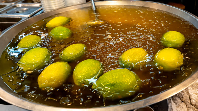 Bowl of lime-studded aiyu jelly