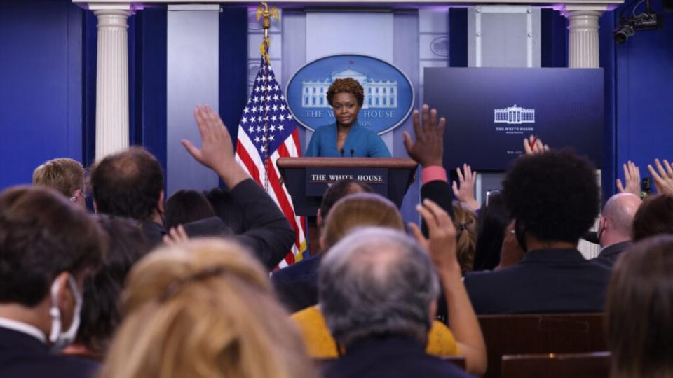 Karine Jean-Pierre in press briefing room