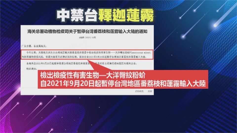 刻意挑中秋？中國封殺我國釋迦、蓮霧　農委會啟動10億專案挺果農