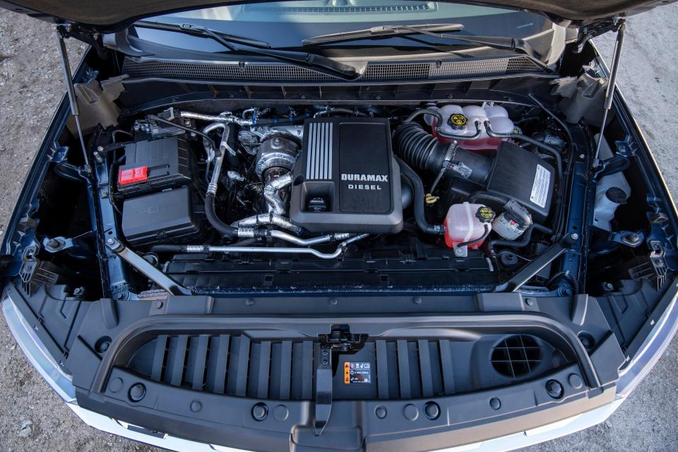 The Chevrolet Silverado’s all-new 3.0L Duramax inline-six turbo-diesel engine.