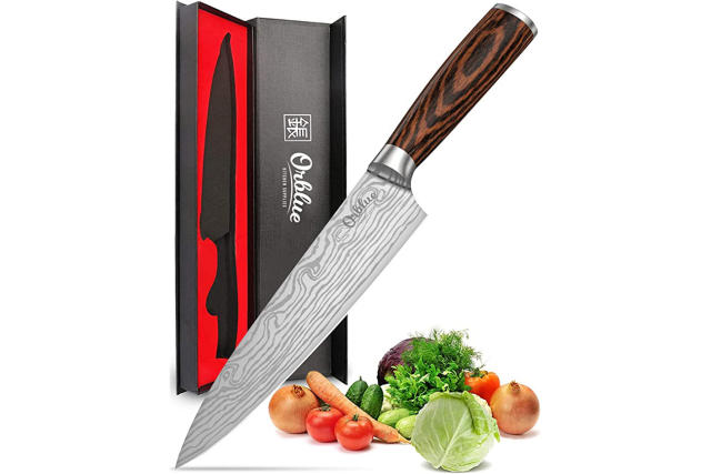 Babish High-Carbon 1.4116 German Steel 3-Piece Cutlery Set (Chef Knife,  Bread Knife, & Pairing Knife) w/Knife Roll