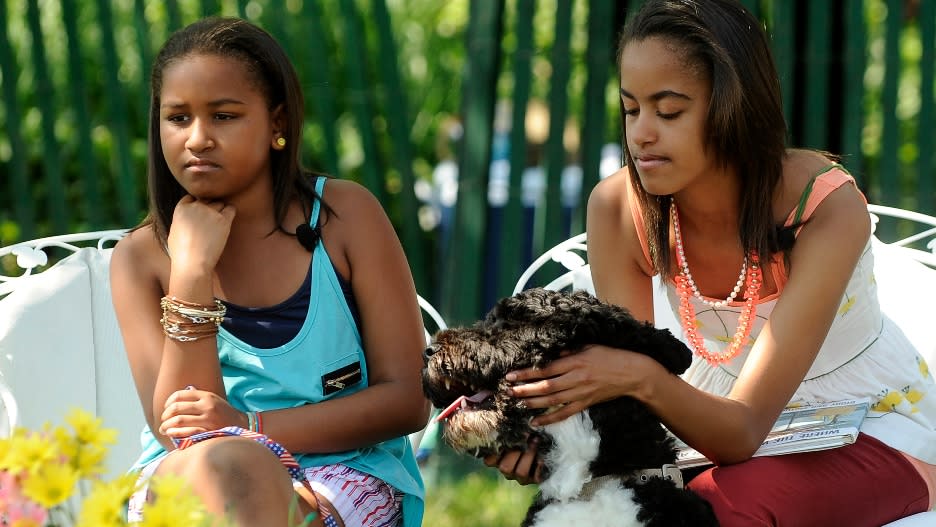 Sasha and Malia Obama Bo