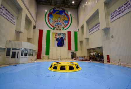 A general view shows a machine hall of Rogun hydroelectric power station on the Vakhsh River ahead of the launch of its first turbine, east of country's capital Dushanbe, Tajikistan November 14, 2018. Picture taken November 14, 2018. REUTERS/Nozim Kalandarov