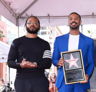 Filmmaker Ryan Coogler (left) and actor Michael B. Jordan, pictured at the Hollywood Walk of Fame, are teaming up for a new project. (Credit: Getty Images)