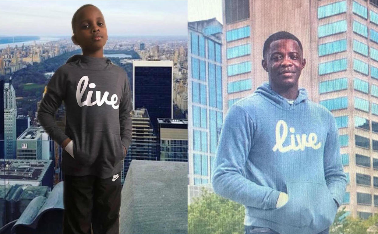 <span>During superhero week at his school in Tennessee, Tayir Thomas, left, chose to dress up as a local hero: James Shaw Jr., the man who bravely stopped a gunman at a Waffle House in Antioch, Tenn. (Photo: Courtesy of Britt Thomas)</span>