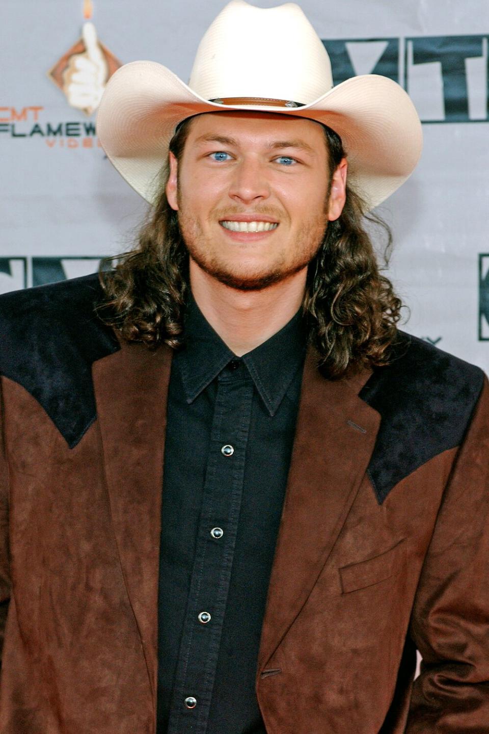 Blake Shelton during 2003 CMT Flameworthy Awards - Arrivals at The Gaylord Center in Nashville, Tennessee, United States. (Photo by Frank Mullen/WireImage)