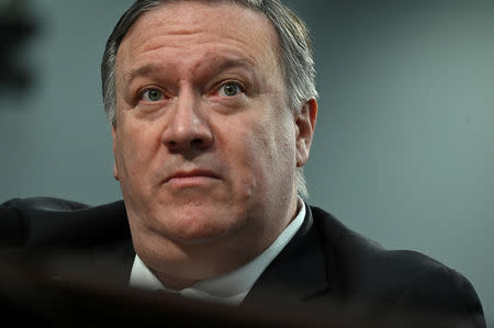 U.S. Secretary of State Mike Pompeo testifies at a House Appropriations Subcommittee hearing on the State Department's budget request for 2020 in Washington, D.C., U.S. March 27, 2019. REUTERS/Erin Scott