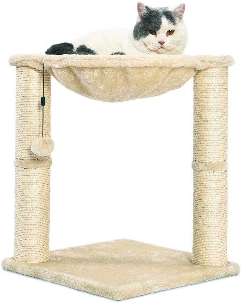 AmazonBasics Cat Condo Tree Tower With Hammock Bed And Scratching Post