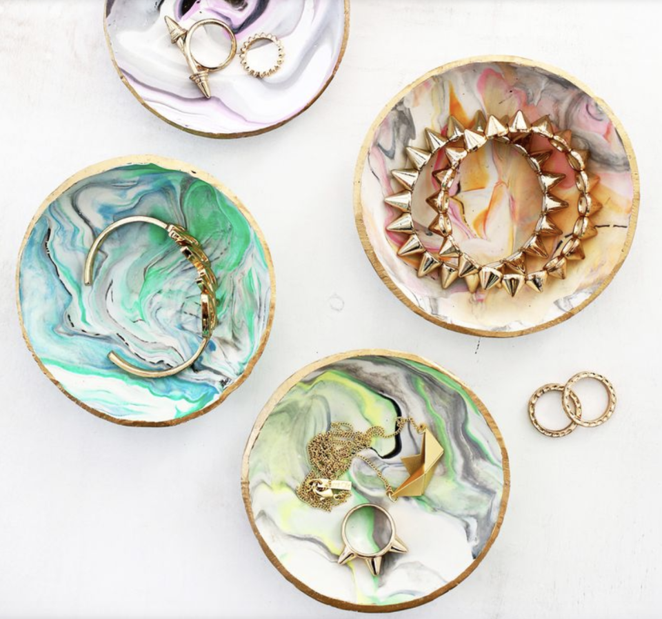 Marbled Clay Ring Dishes