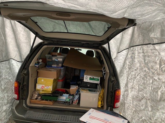 When she felt she could not live in her Kings Mills home after a suspected breaking, Amy Miller suffered an anxiety attack that drove her to live outside under a tarp covering her minivan for five months. She got mental health care in March and said she wanted to tell her story to encourage others experiencing anxiety to seek help.