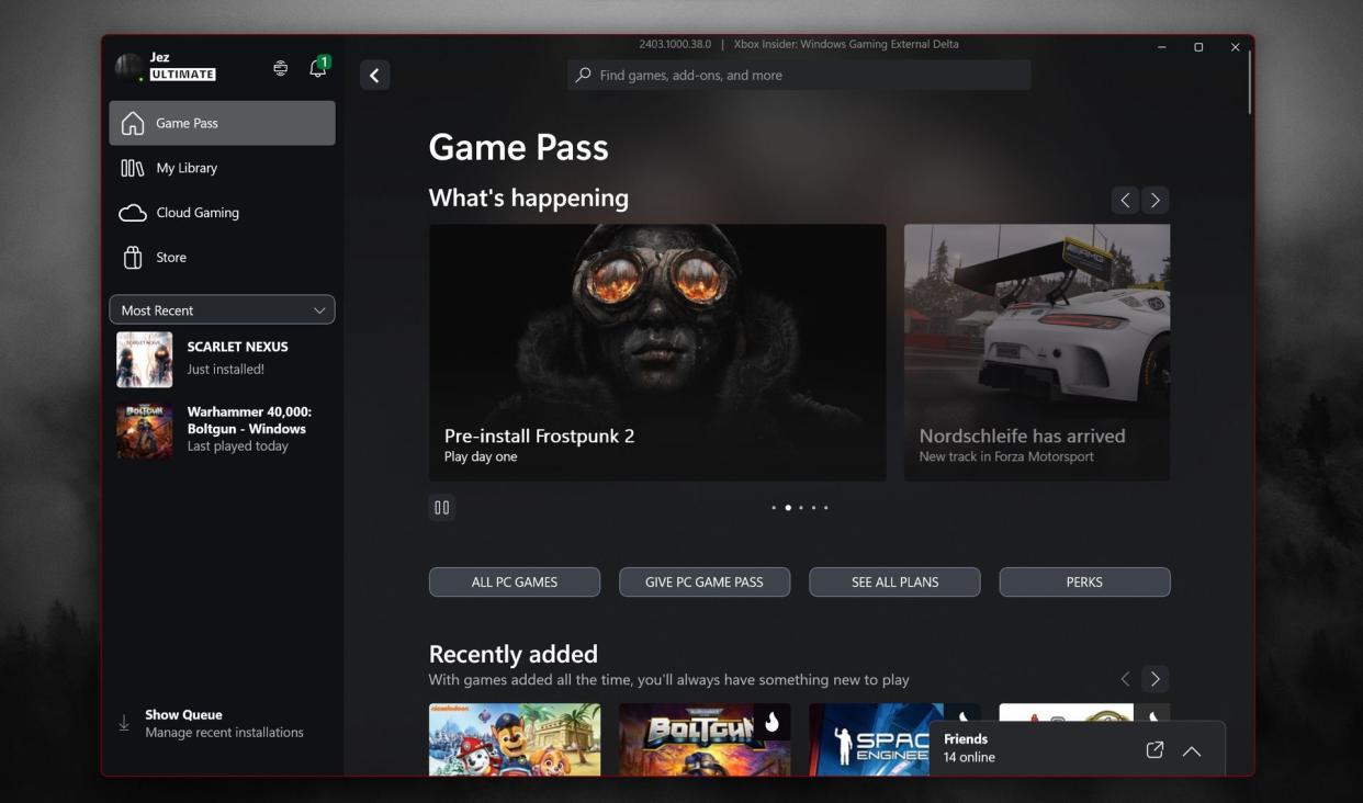  Xbox app for Windows 11 in March, 2024. 
