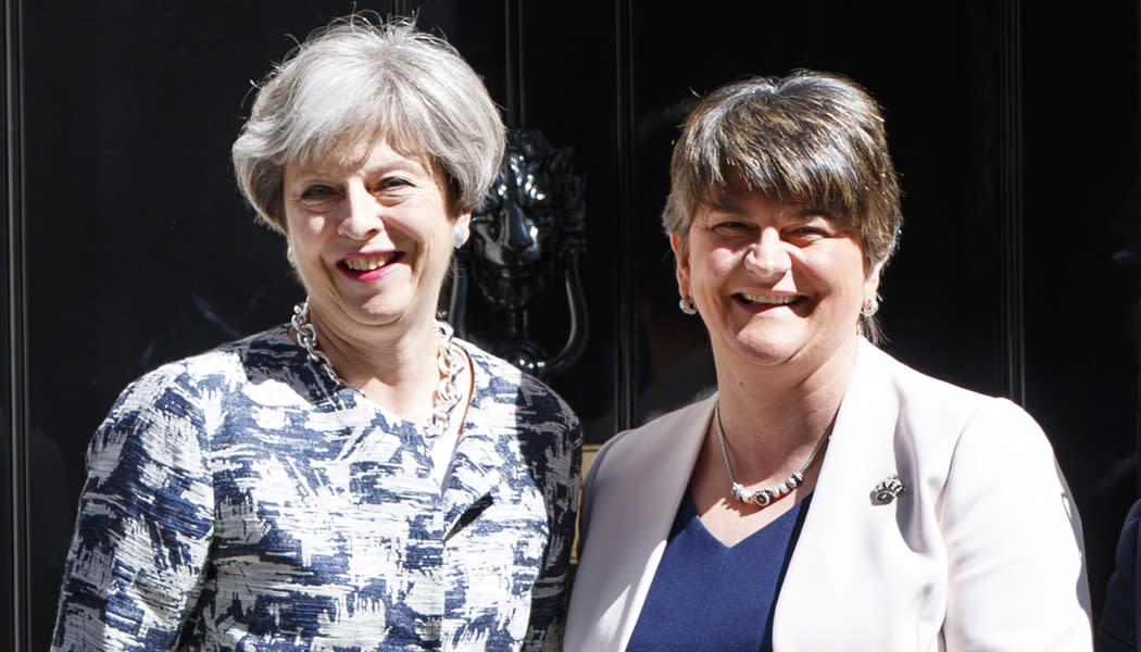 Earlier in the year, May and Foster reached an agreement — to the sum of £1bn — that propped up the Conservative government