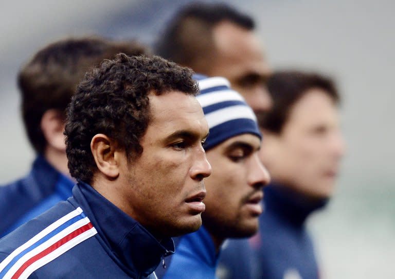 France rugby captain Thierry Dusautoir limbers up during a training session on February 8, 2013 at the Stade de France in Paris. France will be looking to get back on a winning track on Saturday and inflict a ninth successive defeat on Wales in their Six Nations clash