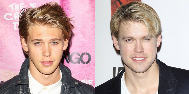 <p>Austin Butler and Chord Overstreet look so similar with their blonde hair and deep set eyes, we're honestly surprised they haven't been cast to play brothers before. </p>