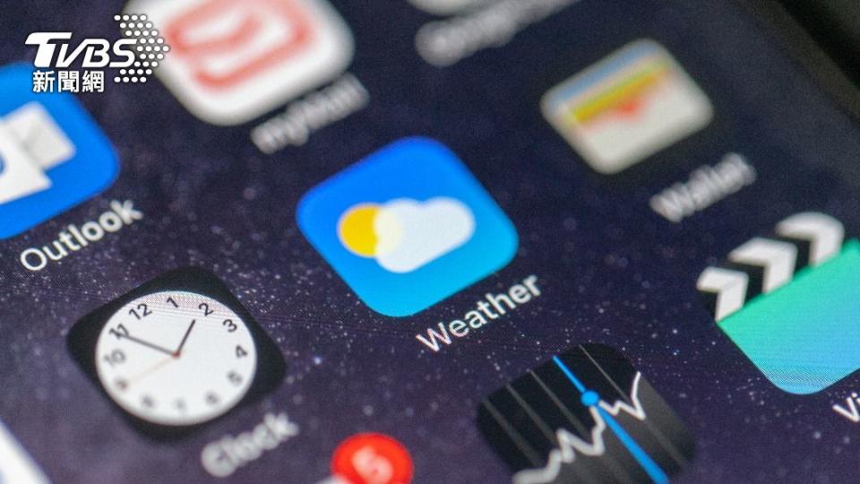 iPhone內建天氣App。（示意圖／shutterstock達志影像）