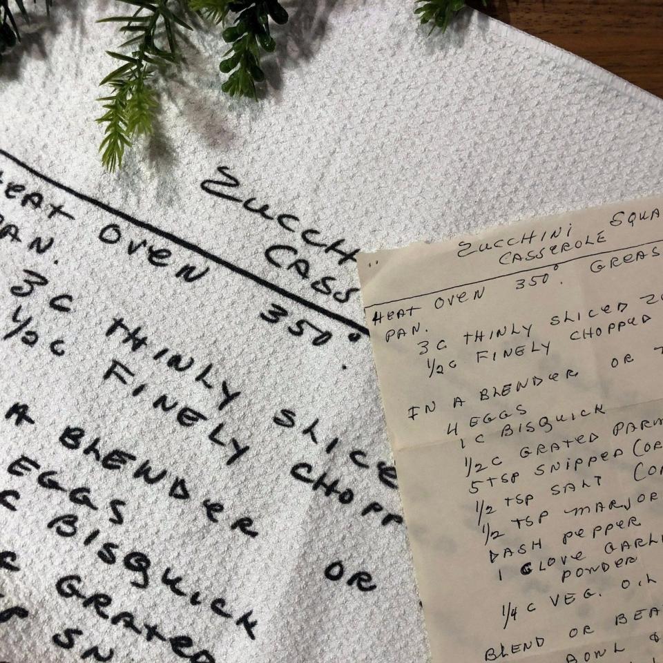 34) Handwritten Custom Dish Towel