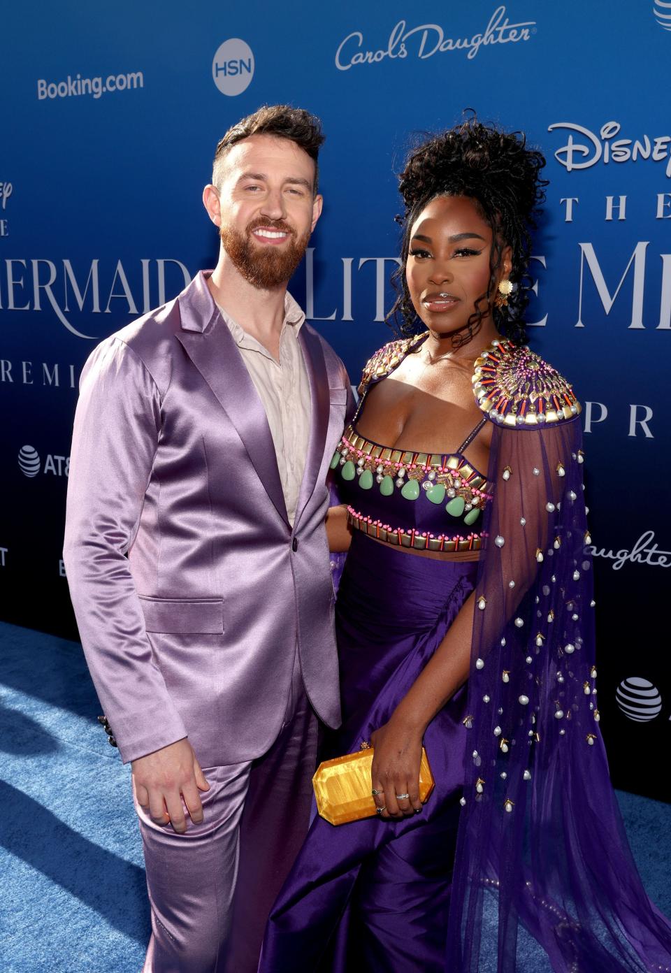 Cameron Hamilton and Lauren Hamilton attend the world premiere of Disney's "The Little Mermaid" on May 08, 2023 in Hollywood, California.